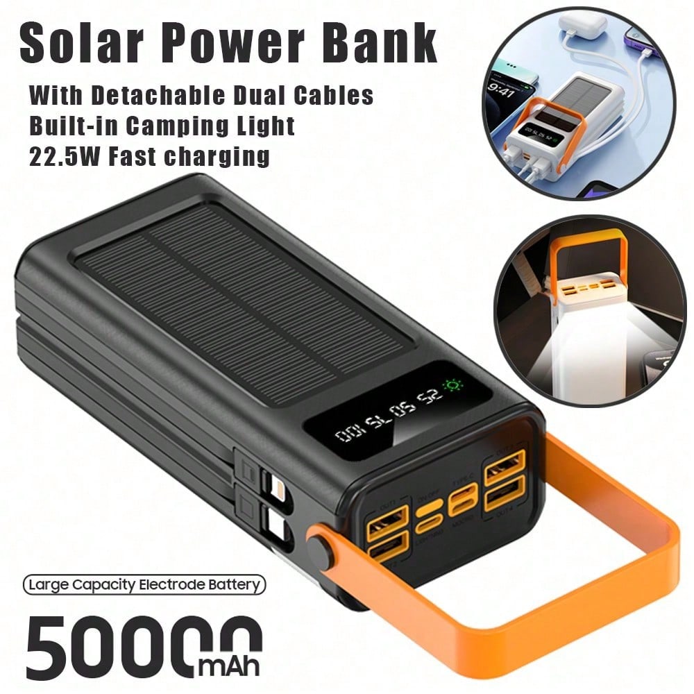 Outdoor Lighting The Range - 1pcs 50000mAh high-capacity solar power bank