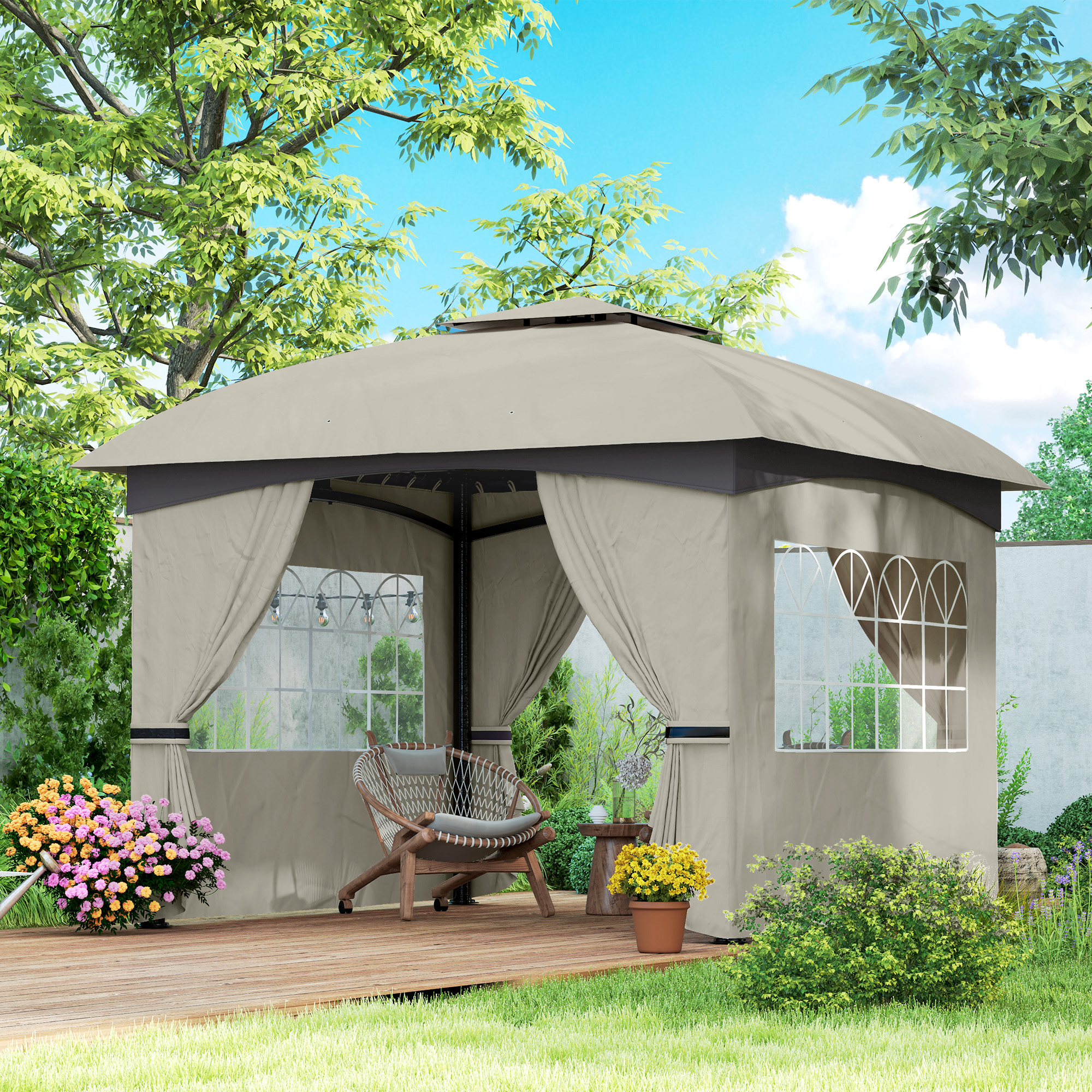Outdoor Lighting For Gazebo - 11' X 11' Outdoor Gazebo with