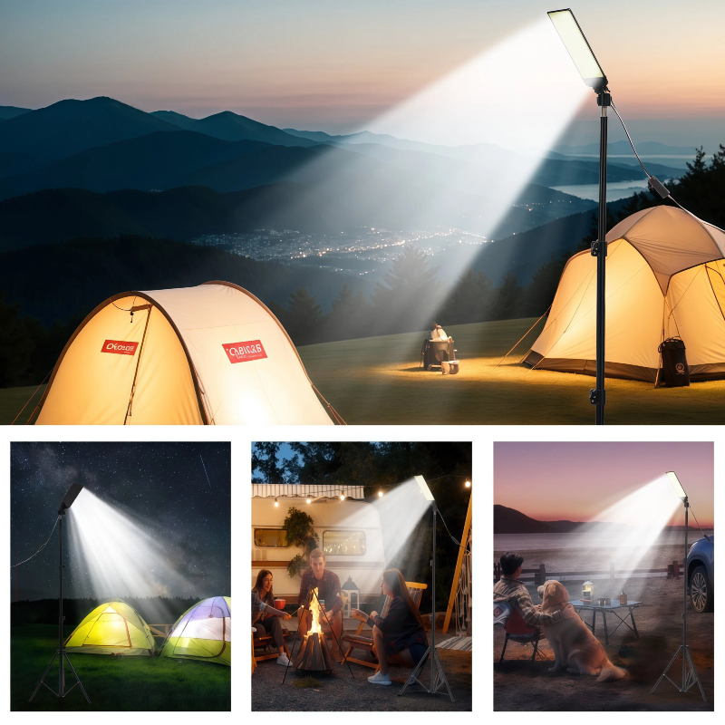 Outdoor Lighting Lamp - Telescopic LED Camping Lights Tripod, Outdoor