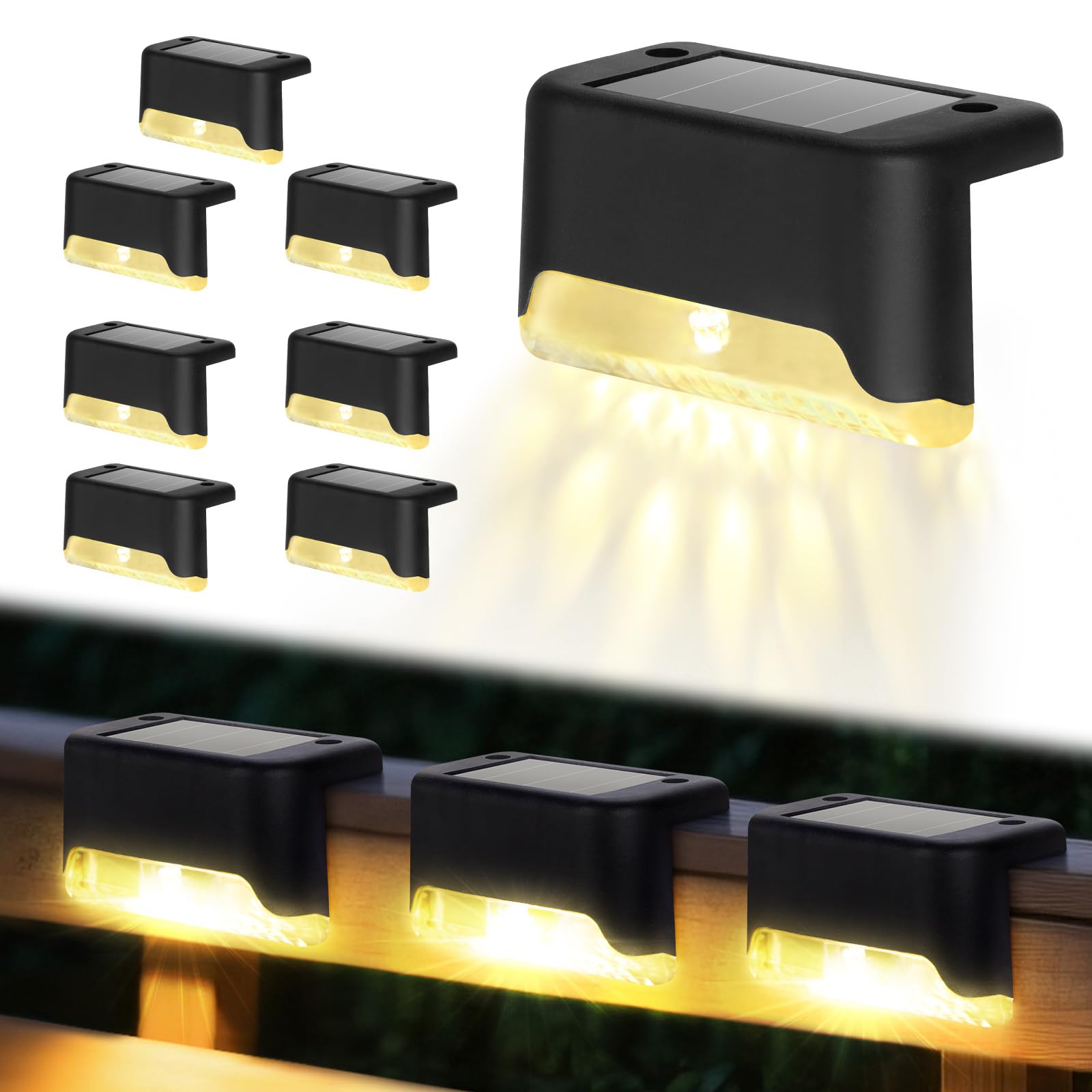 Solar Deck Lights, 8 Pack LED  - Deck Step Light review and price