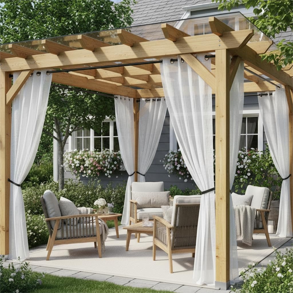 Sheer Outdoor Curtains 4 Panel - Outdoor Lighting For Gazebo review and price