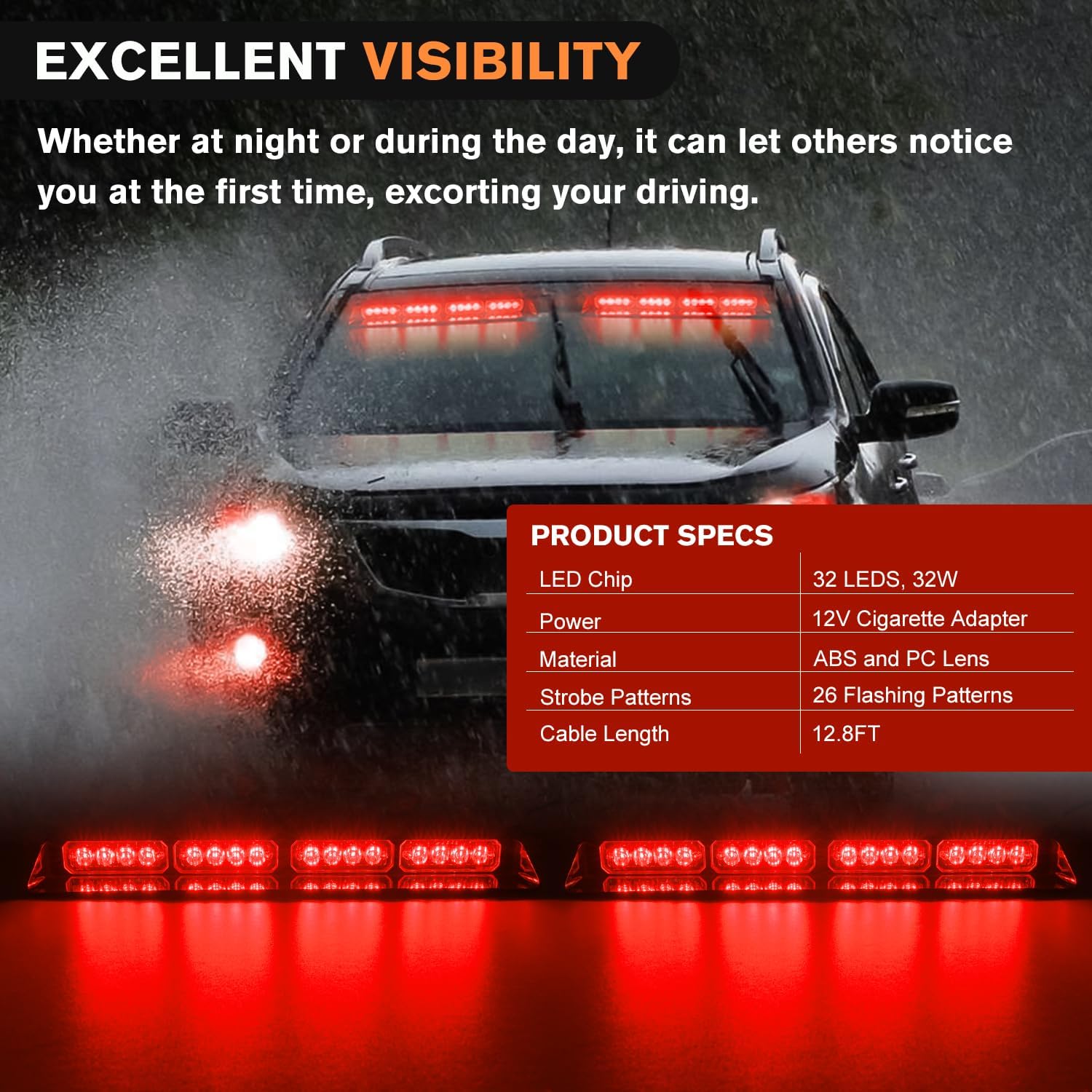 Nilight 32LED Emergency Dash S - Deck Step Light review and price