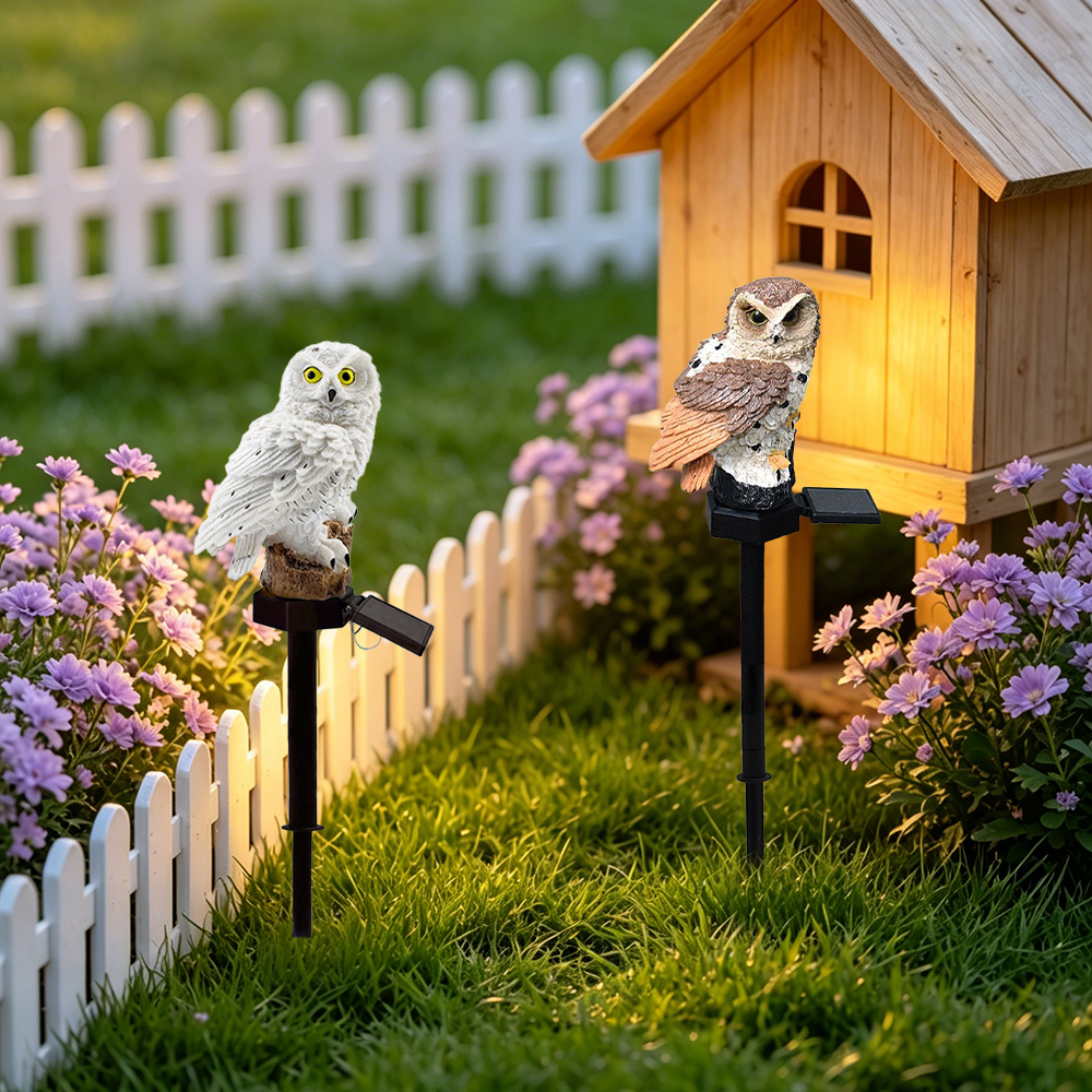 Owl Solar Light, Resin Owl Gro - Outdoor Lighting Lamp review and price
