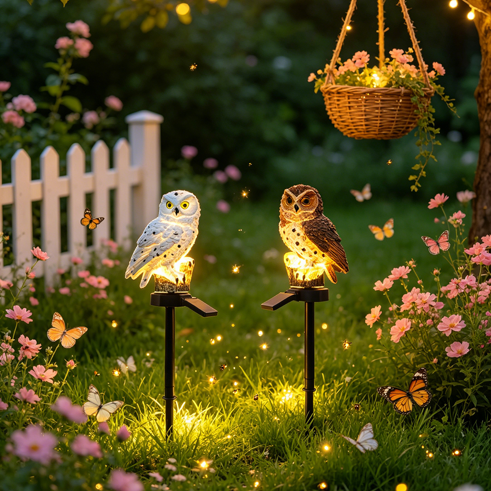 Owl Solar Light, Resin Owl Gro - Outdoor Lighting Lamp review and price