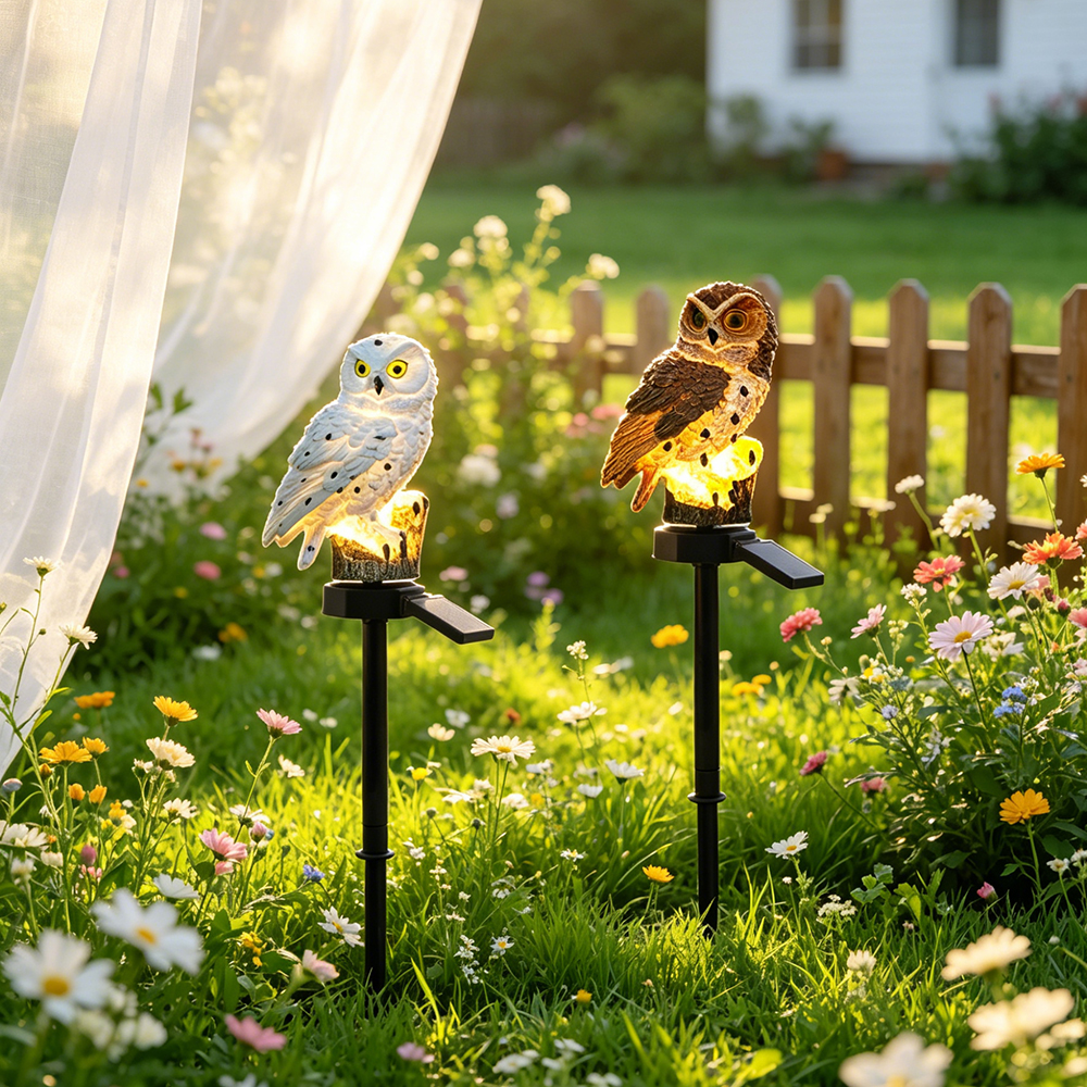 Owl Solar Light, Resin Owl Gro - Outdoor Lighting Lamp review and price