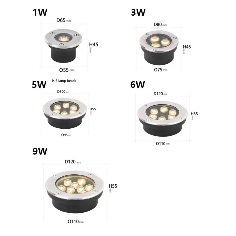 Outdoor LED Garden Light 3W 5W - Ground Light Recessed review and price
