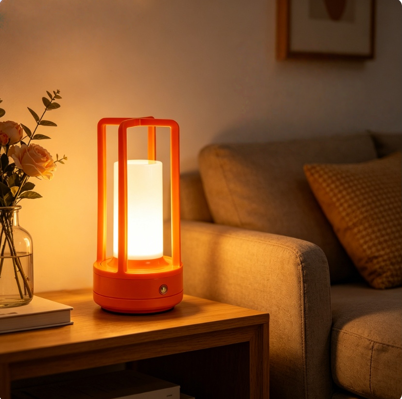 Modern Orange Cage Table Lamp  - Outdoor Lighting Lamp review and price