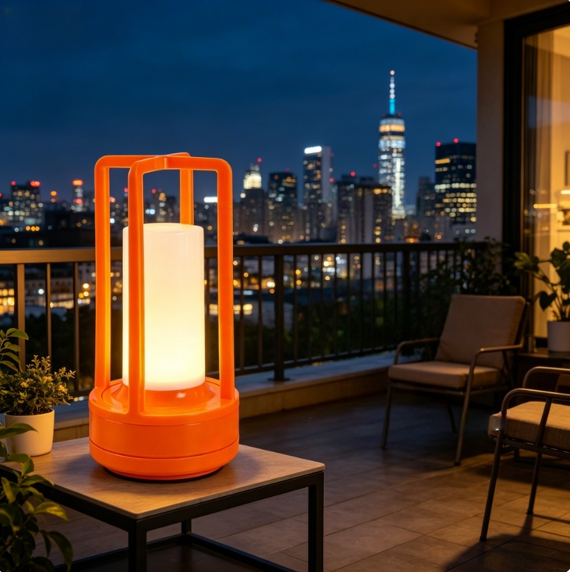 Modern Orange Cage Table Lamp  - Outdoor Lighting Lamp review and price