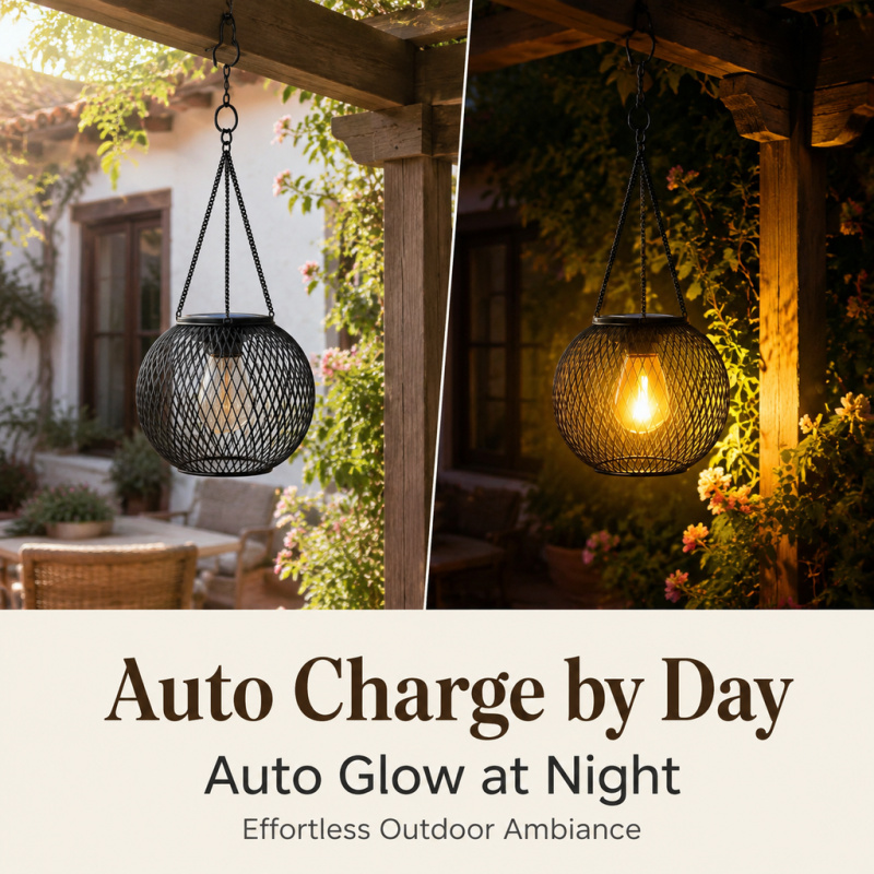 Solar Powered LED Hanging Floo - Outdoor Lighting For Gazebo review and price