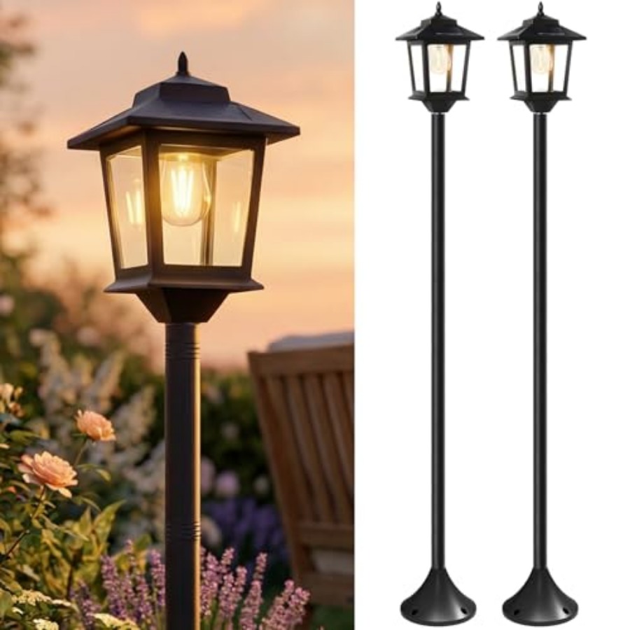 Outdoor Solar Post Lights, 2-P - Outdoor Lighting Lamp review and price