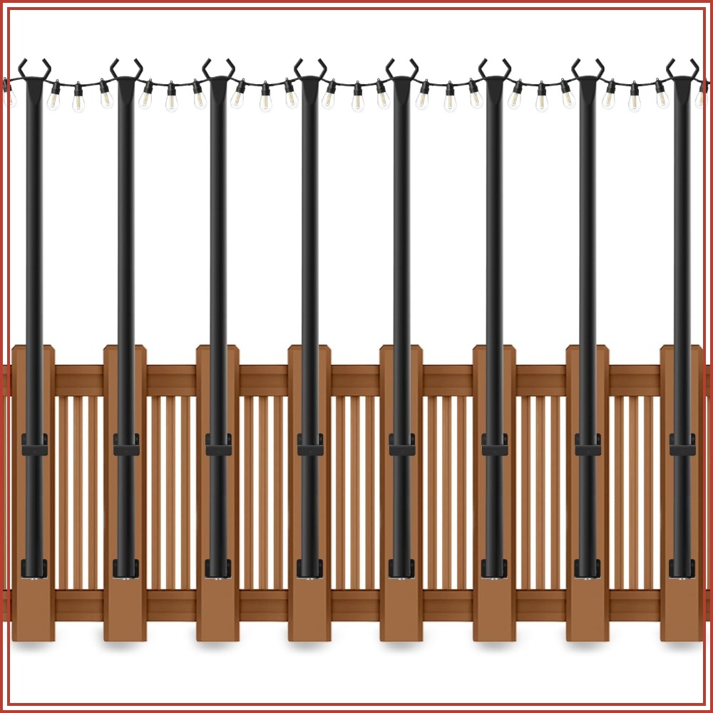 5Ft Adjustable String Light Po - Outdoor Lighting Pole review and price