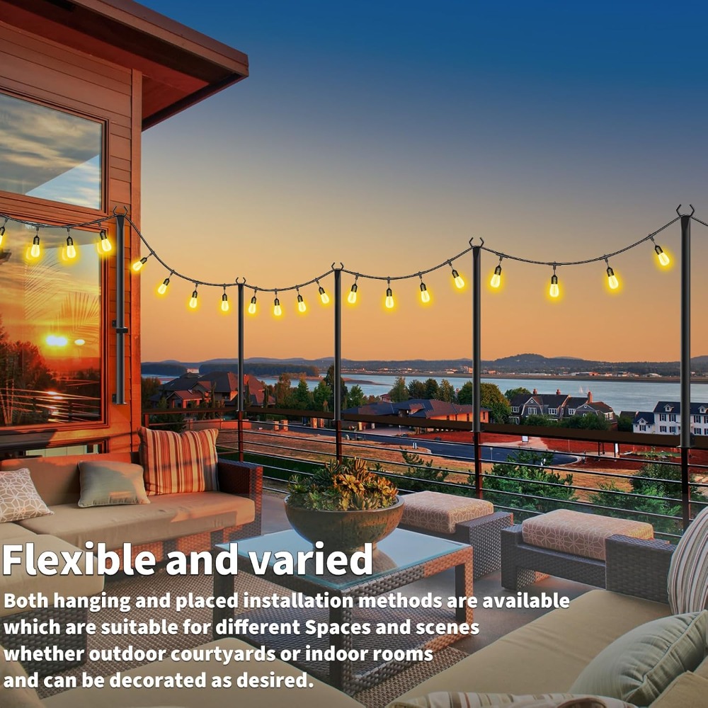 5Ft Adjustable String Light Po - Outdoor Lighting Pole review and price