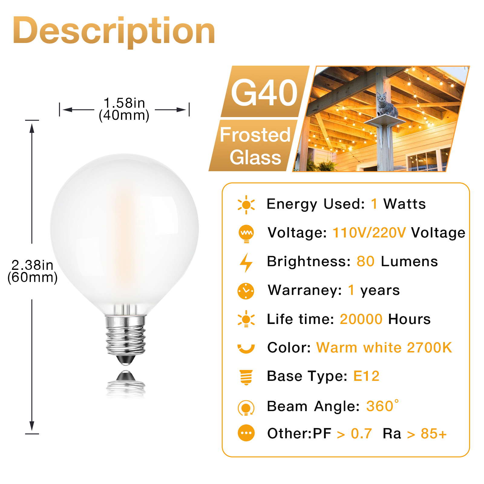 Frosted White G40 Outdoor Stri - Outdoor Lighting Socket review and price