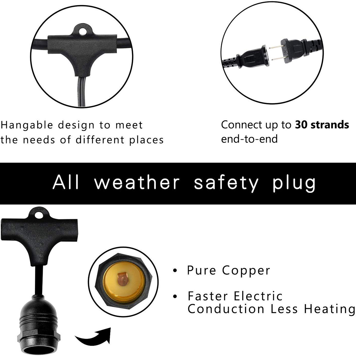 Outdoor String Lights LED S14  - Outdoor Lighting Socket review and price