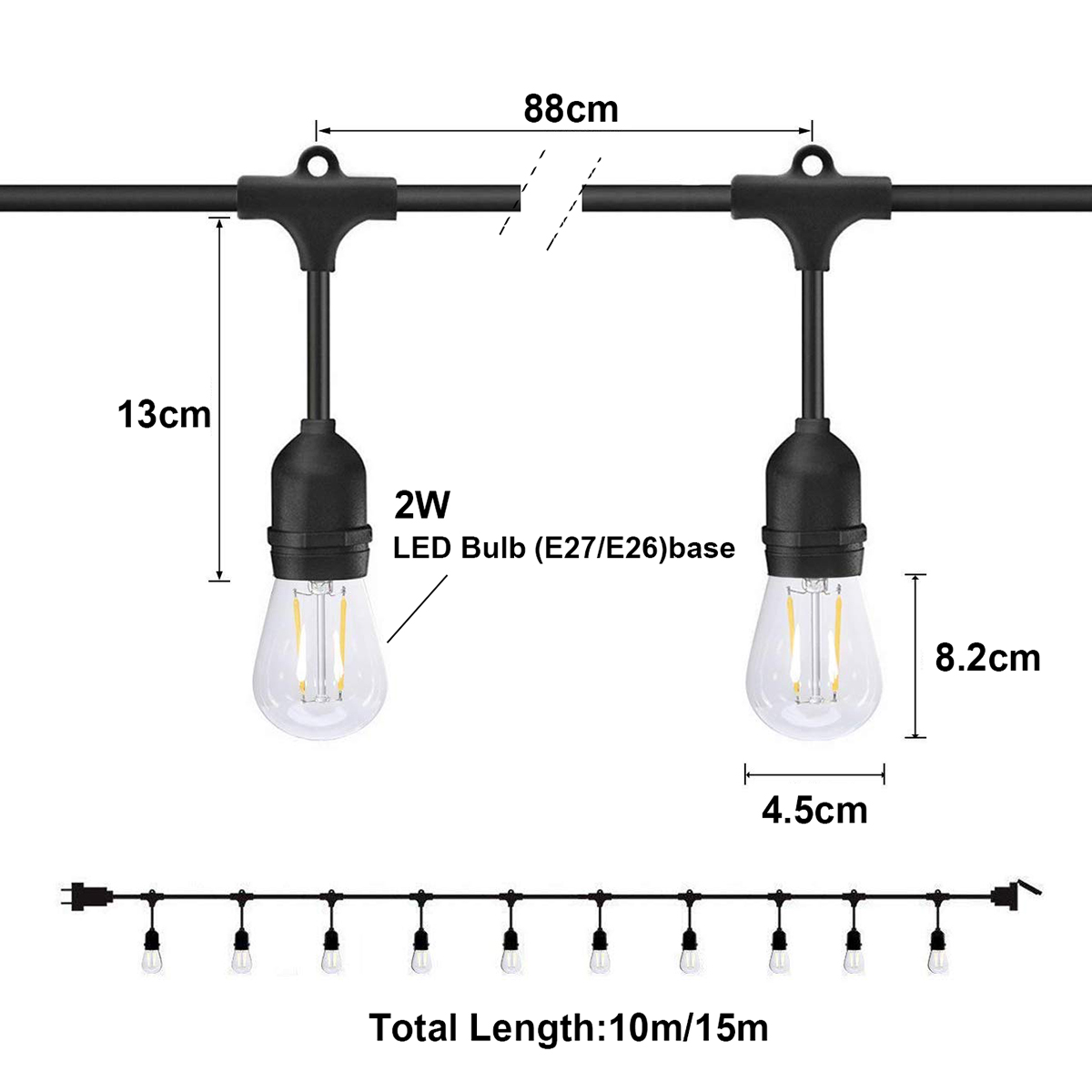 Outdoor String Lights LED S14  - Outdoor Lighting Socket review and price
