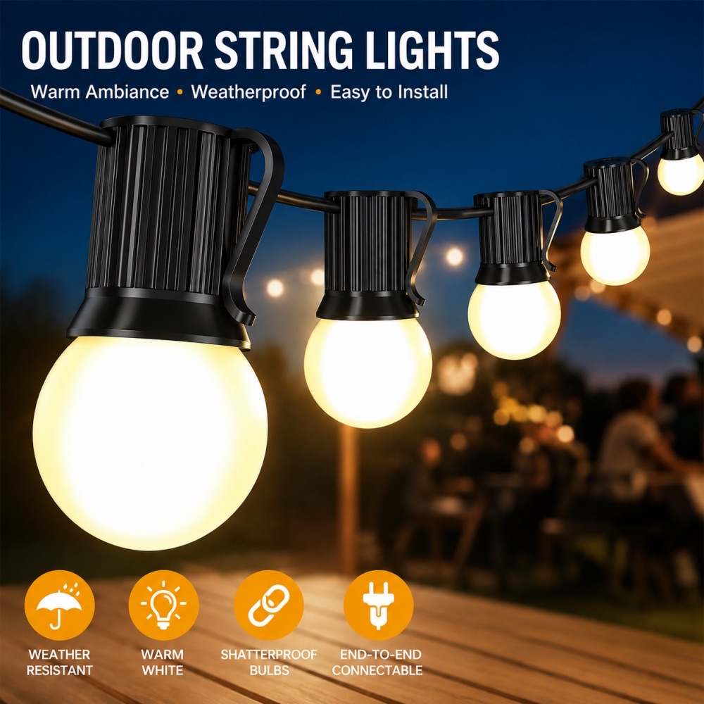 G40 Outdoor String Lights Wate - Outdoor Lighting Socket review and price