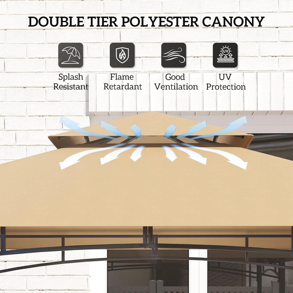 8' x 5' Double Tiered Outdoor  - Outdoor Lighting For Gazebo review and price