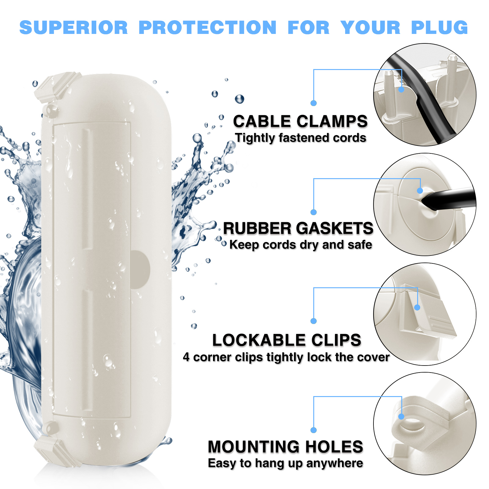 2 Pack Waterproof Outdoor Conn - Outdoor Lighting Socket review and price