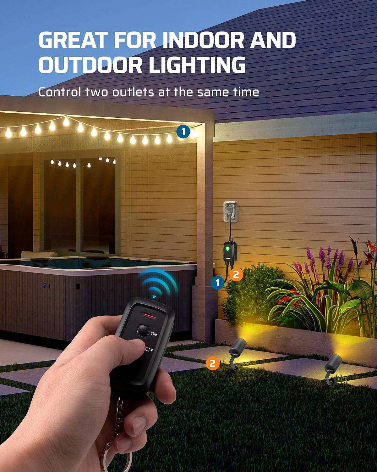 Outdoor Wireless Remote Contro - Outdoor Lighting The Range review and price
