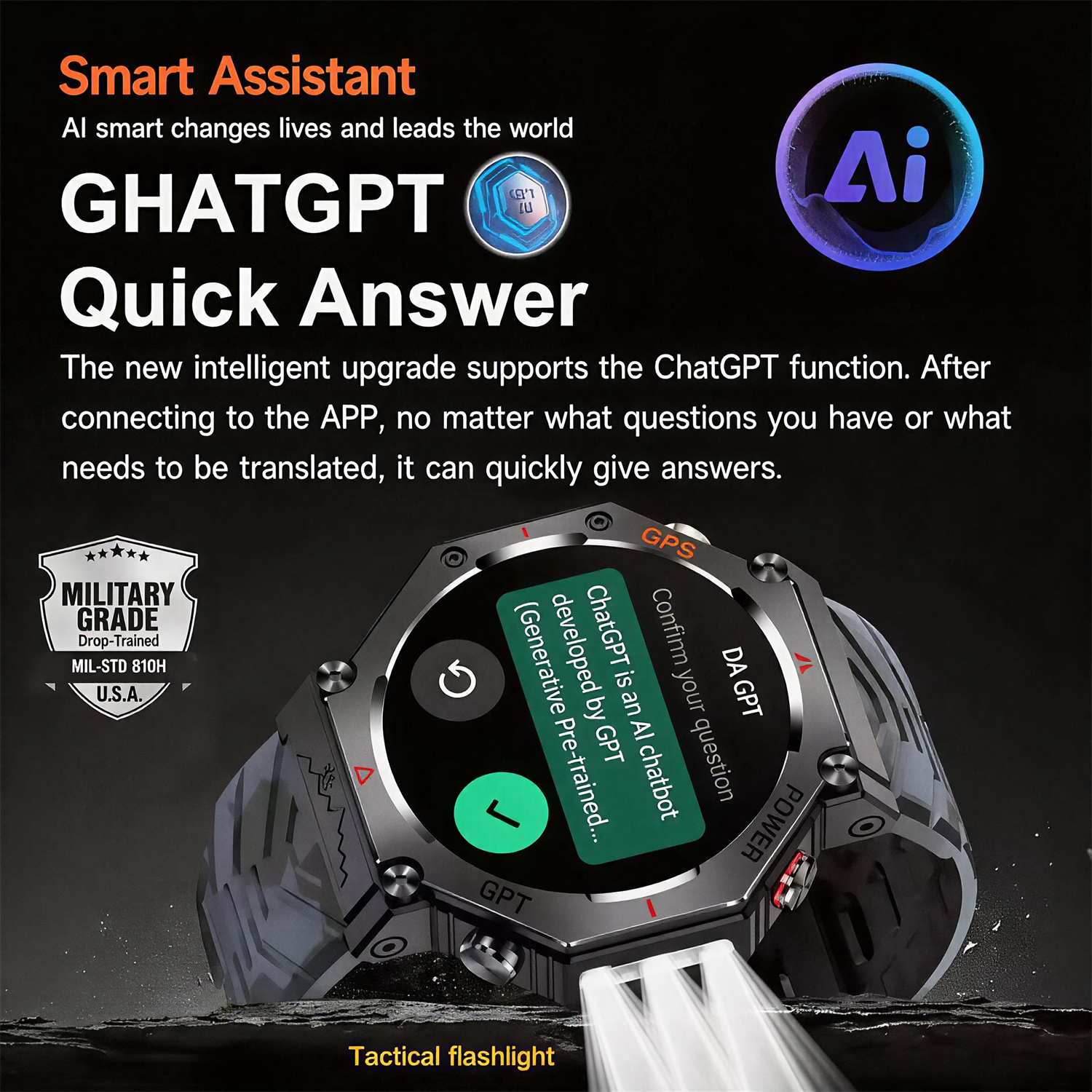 Military Smart Watch T-Rex 3 B - Outdoor Lighting Perspectives review and price