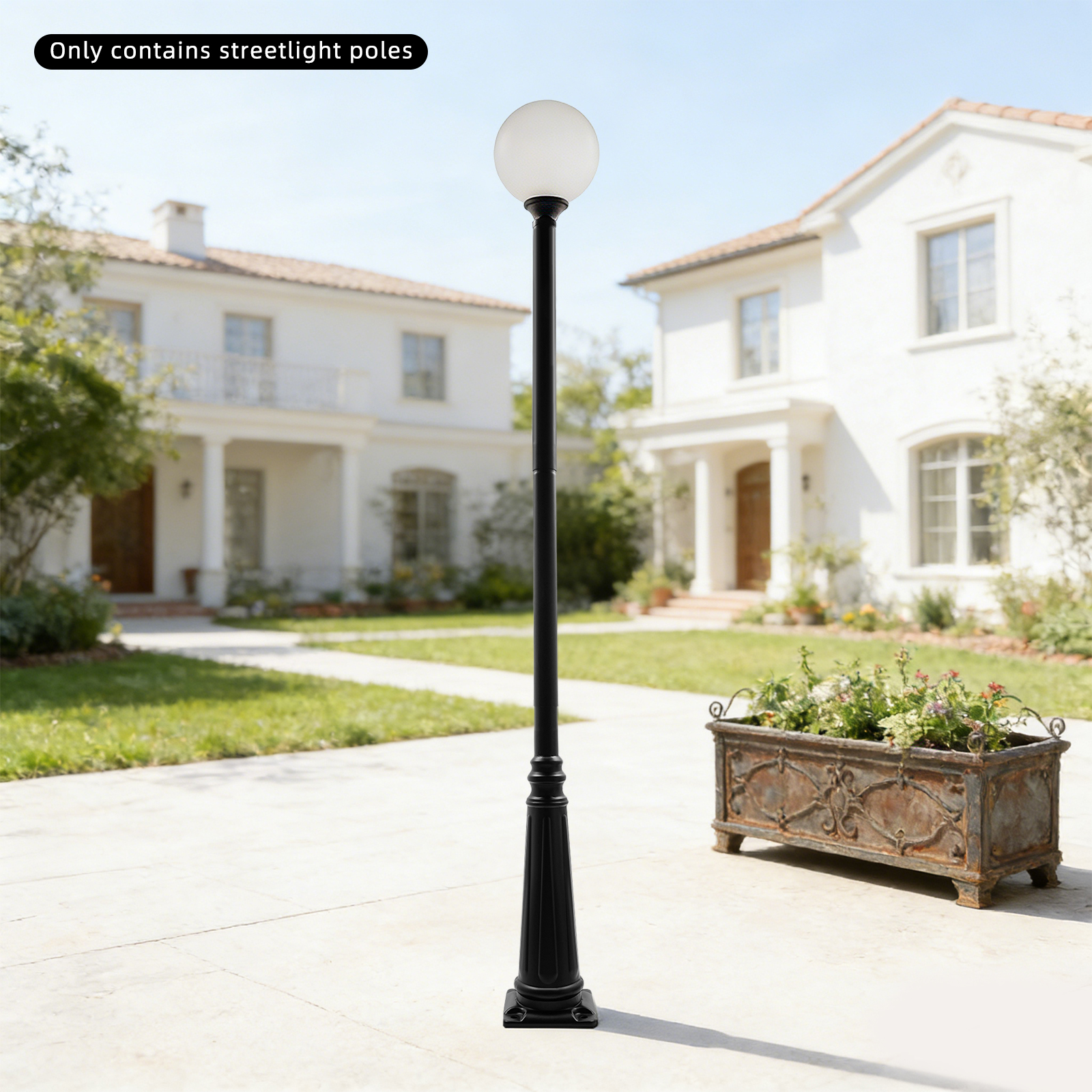 12.5FT Outdoor Lamp Post, Spli - Outdoor Lighting Ground Fixtures review and price