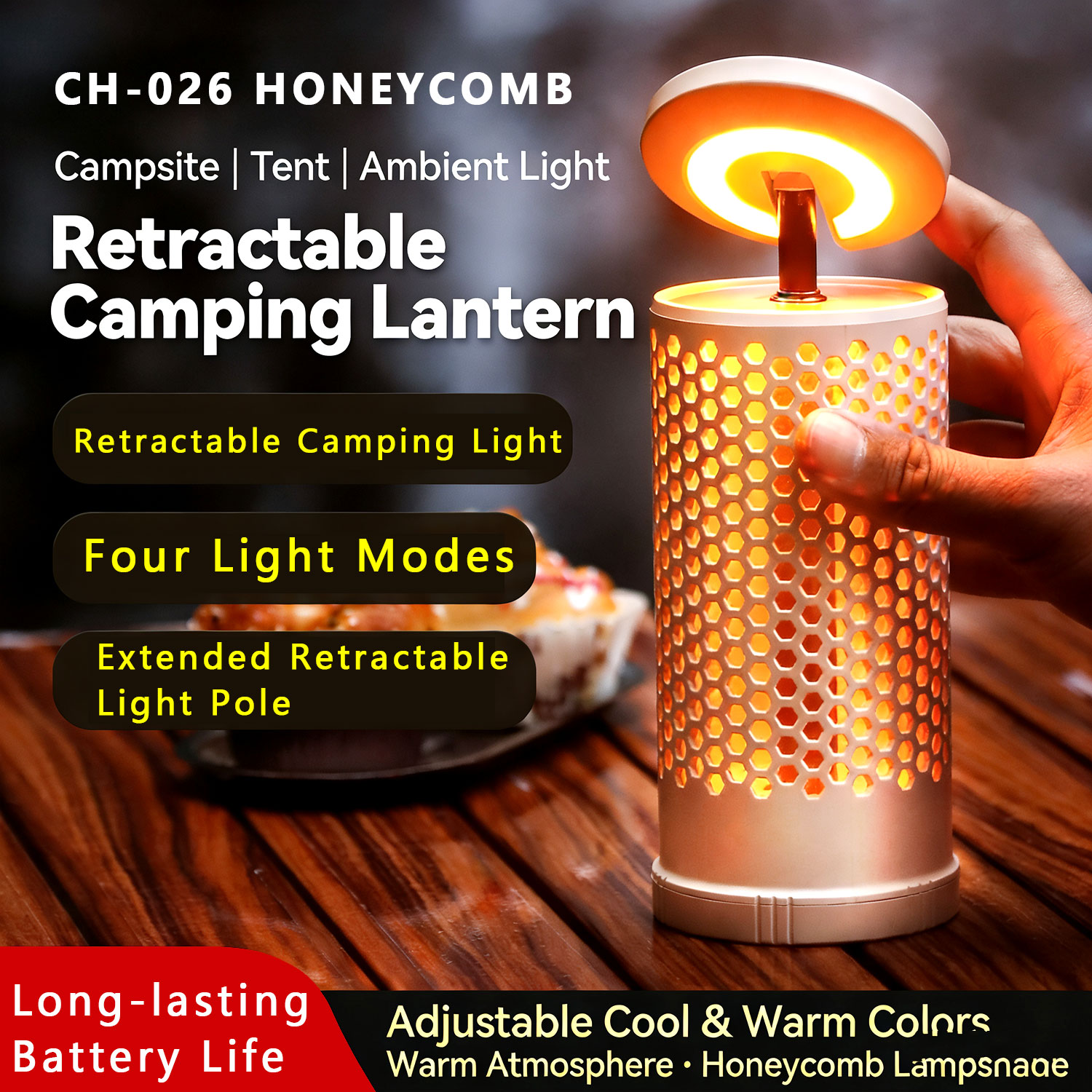 Camping Lights,Rechargeable Te - Outdoor Lighting Pole review and price