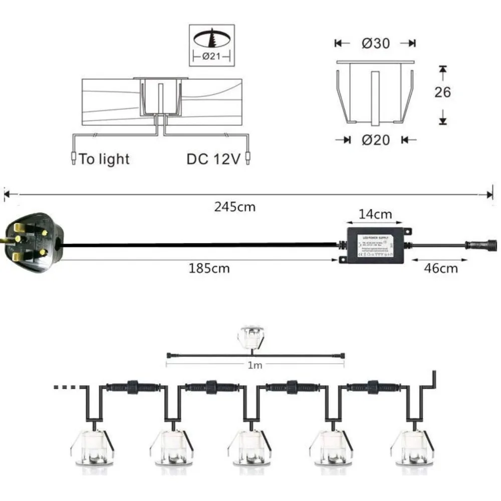 32mm RGBW LED Deck Light 0 6W  - Outdoor Lighting Ground Fixtures review and price