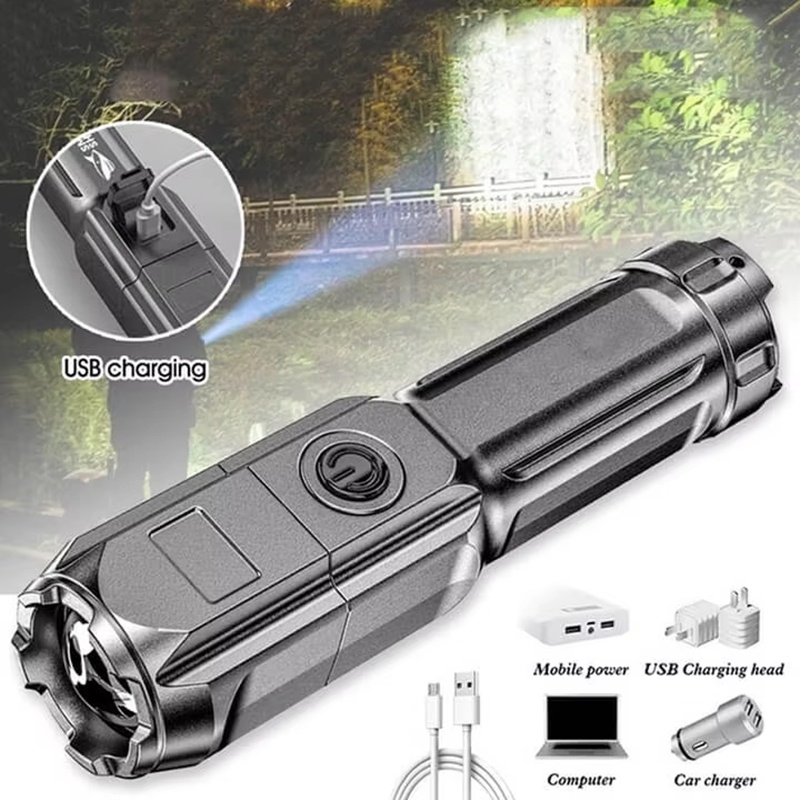 Super Bright Flashlight USB Re - Outdoor Lighting The Range review and price
