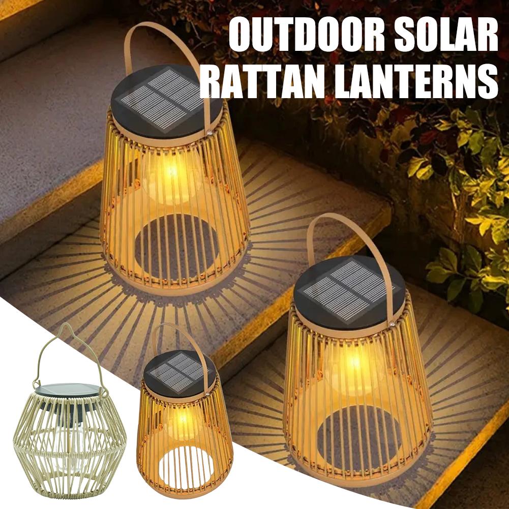 IP65 Waterproof Solar Rattan L - Outdoor Lighting Lamp review and price