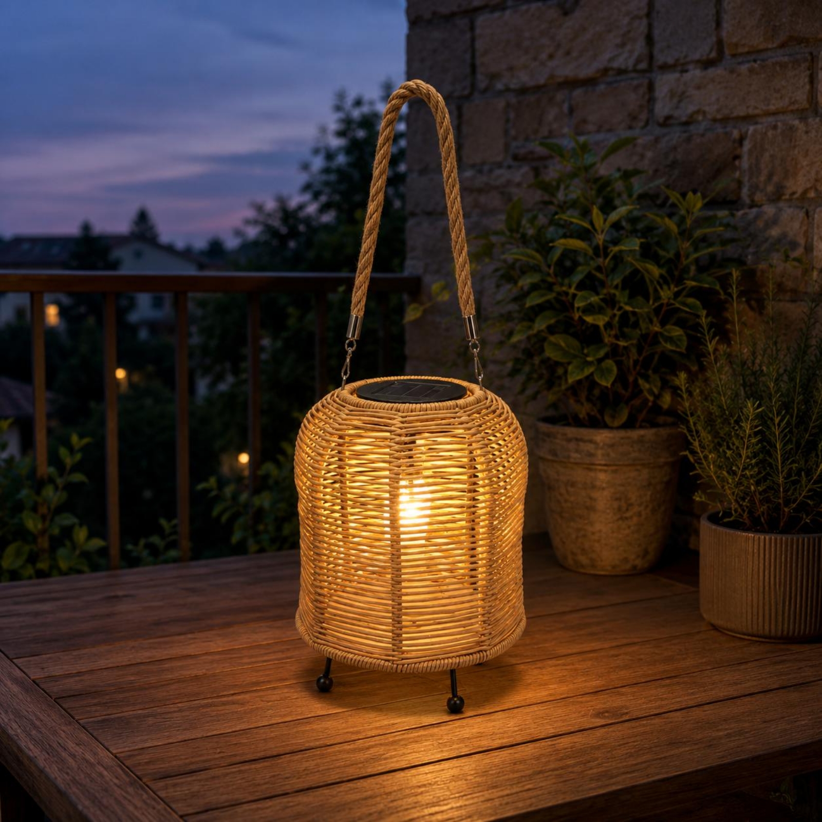 Handwoven Solar Lantern Warm L - Outdoor Lighting For Home review and price