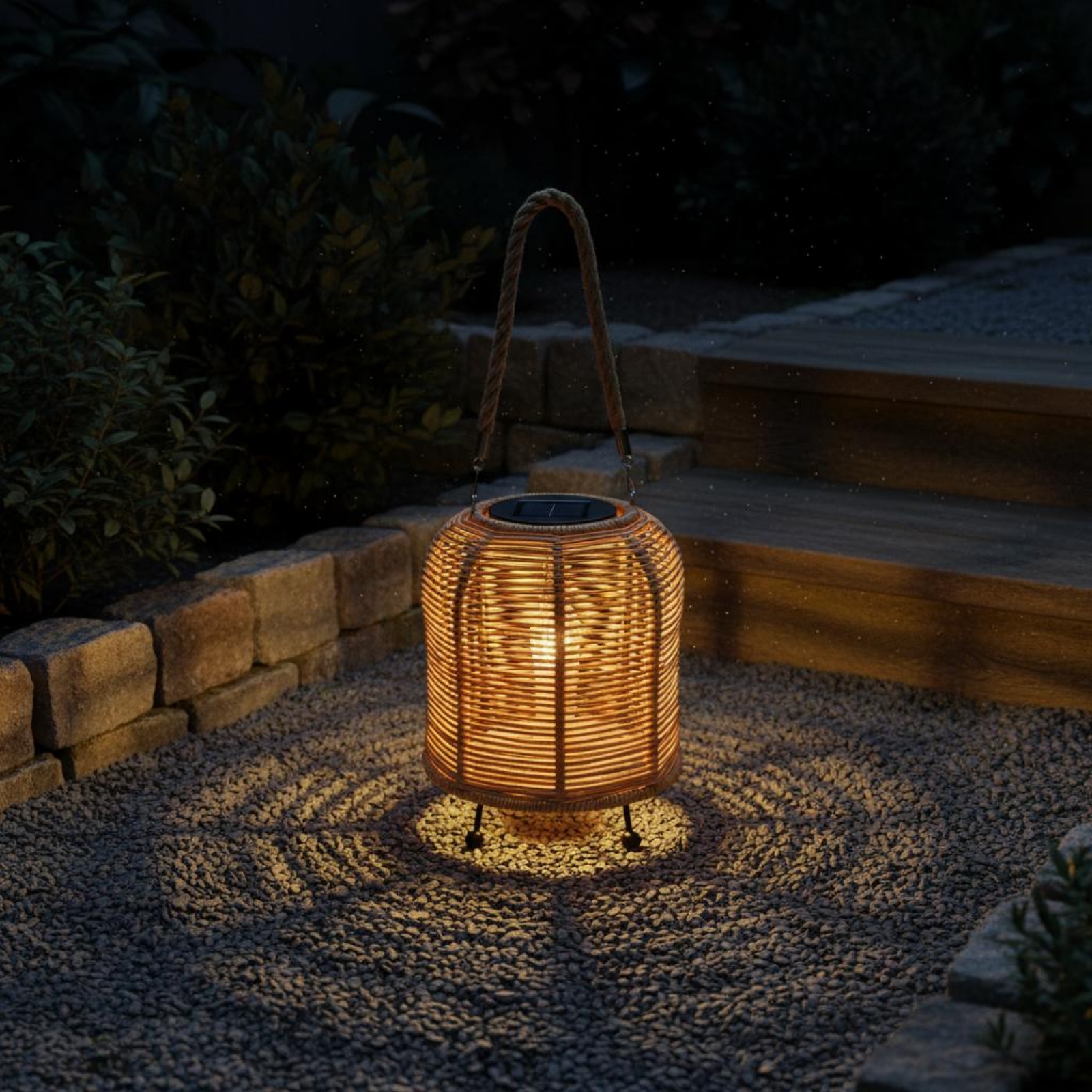 Handwoven Solar Lantern Warm L - Outdoor Lighting For Home review and price