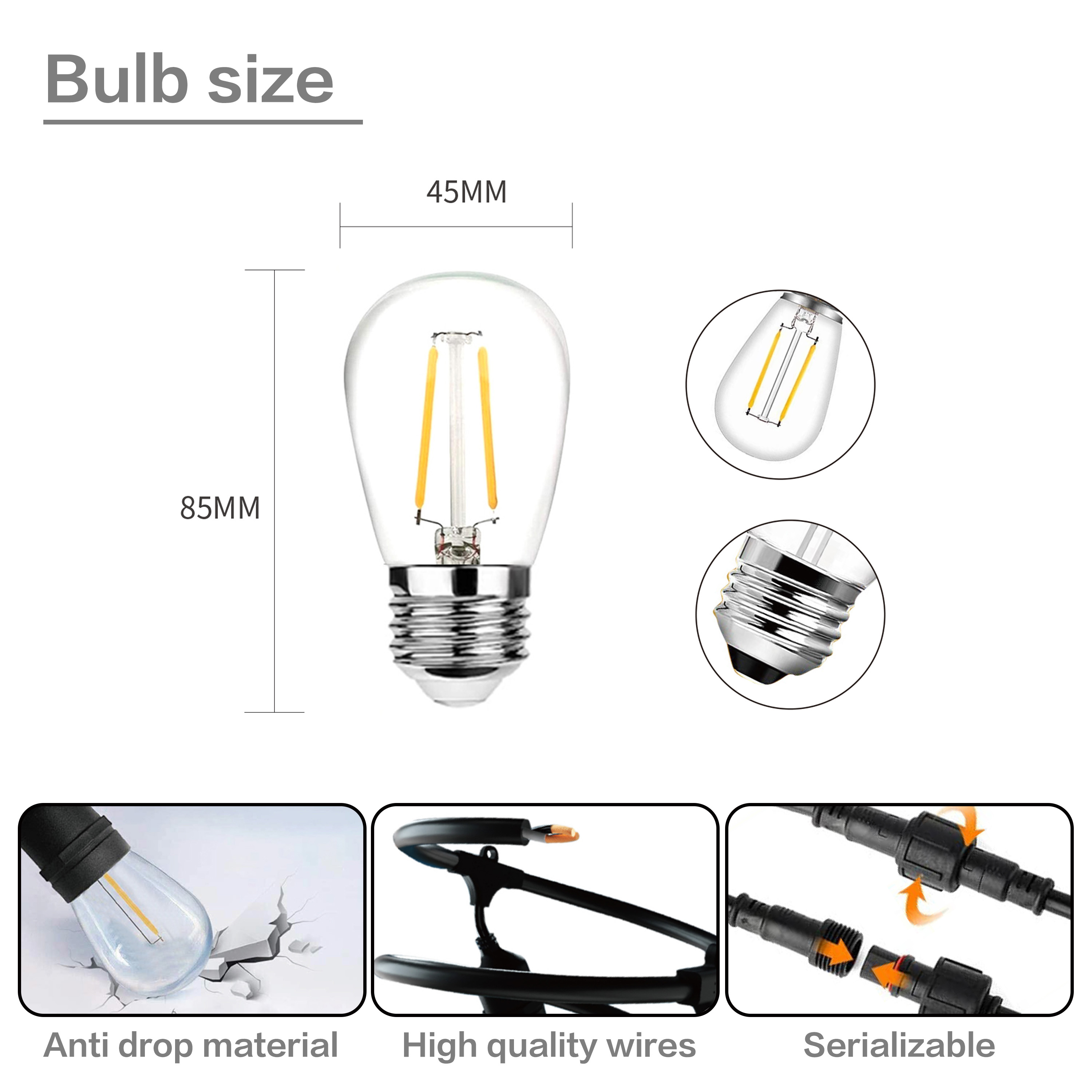 10m LED String Lights 10 Hangi - Outdoor Lighting Socket review and price
