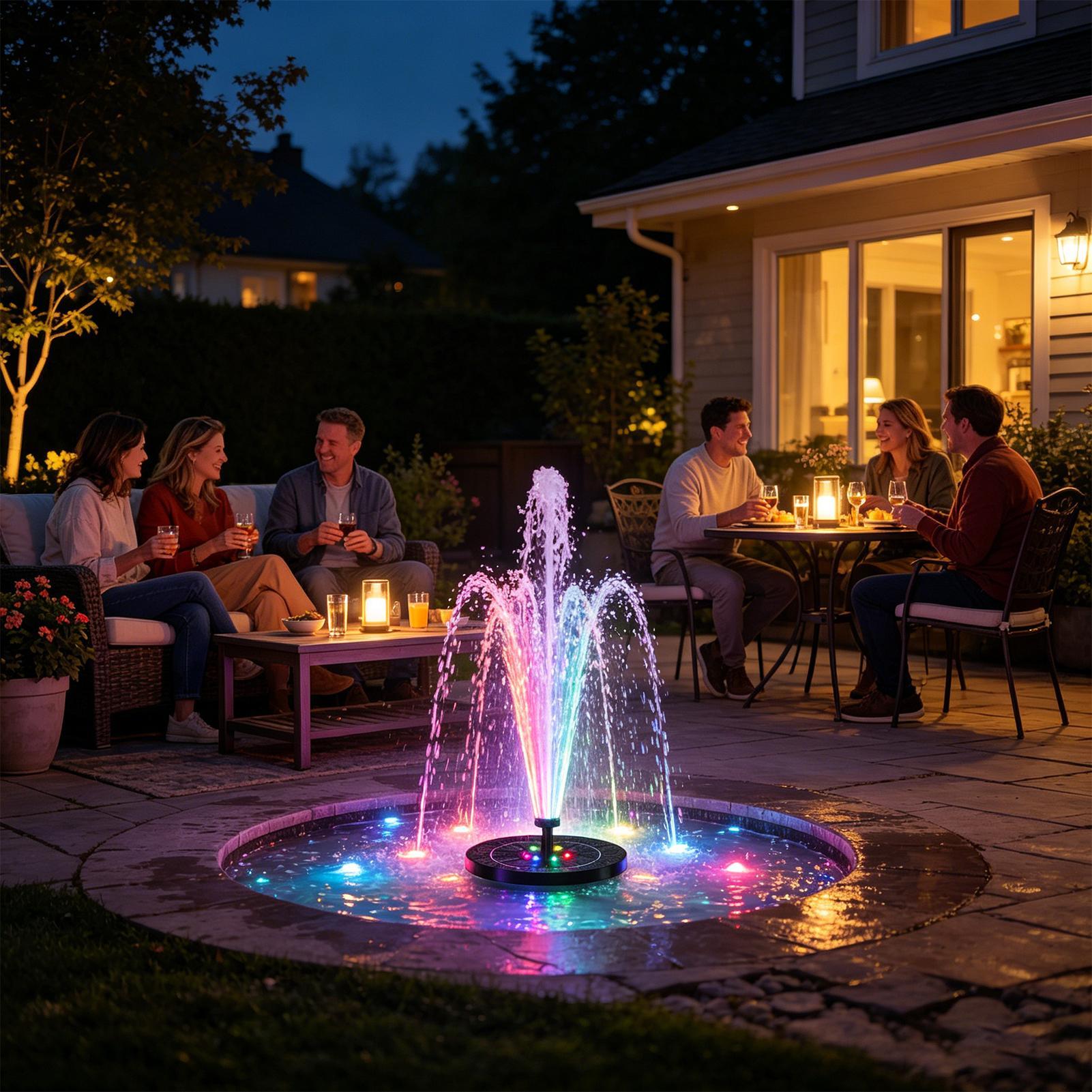 Floating Solar Bird Bath Fount - Outdoor Lighting For Gazebo review and price