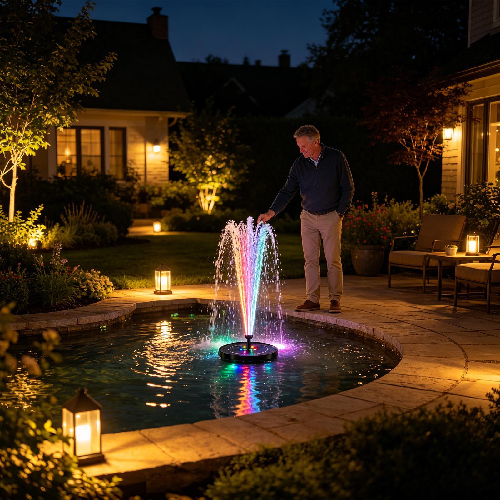 Floating Solar Bird Bath Fount - Outdoor Lighting For Gazebo review and price