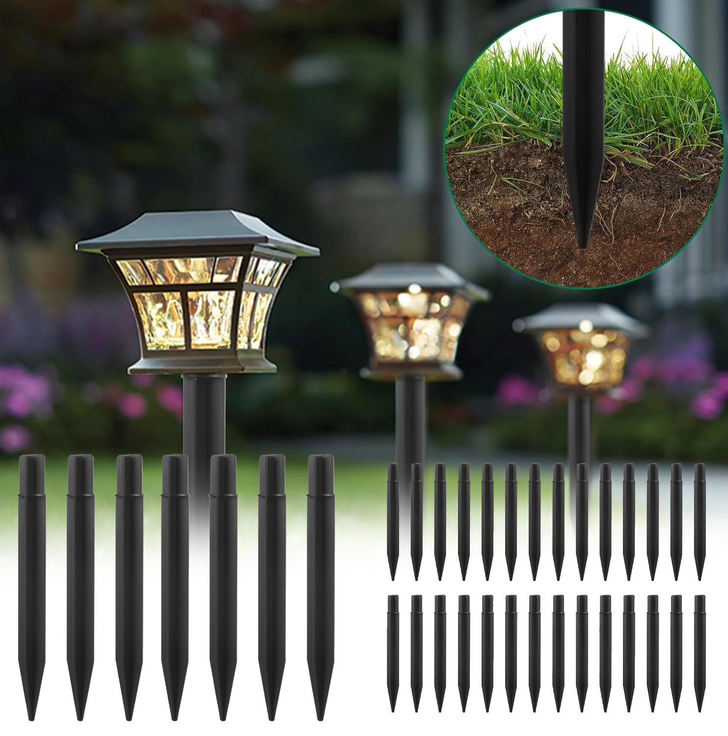 1-32PCS Solar Garden Lights Ou - Outdoor Lighting Ground Fixtures review and price