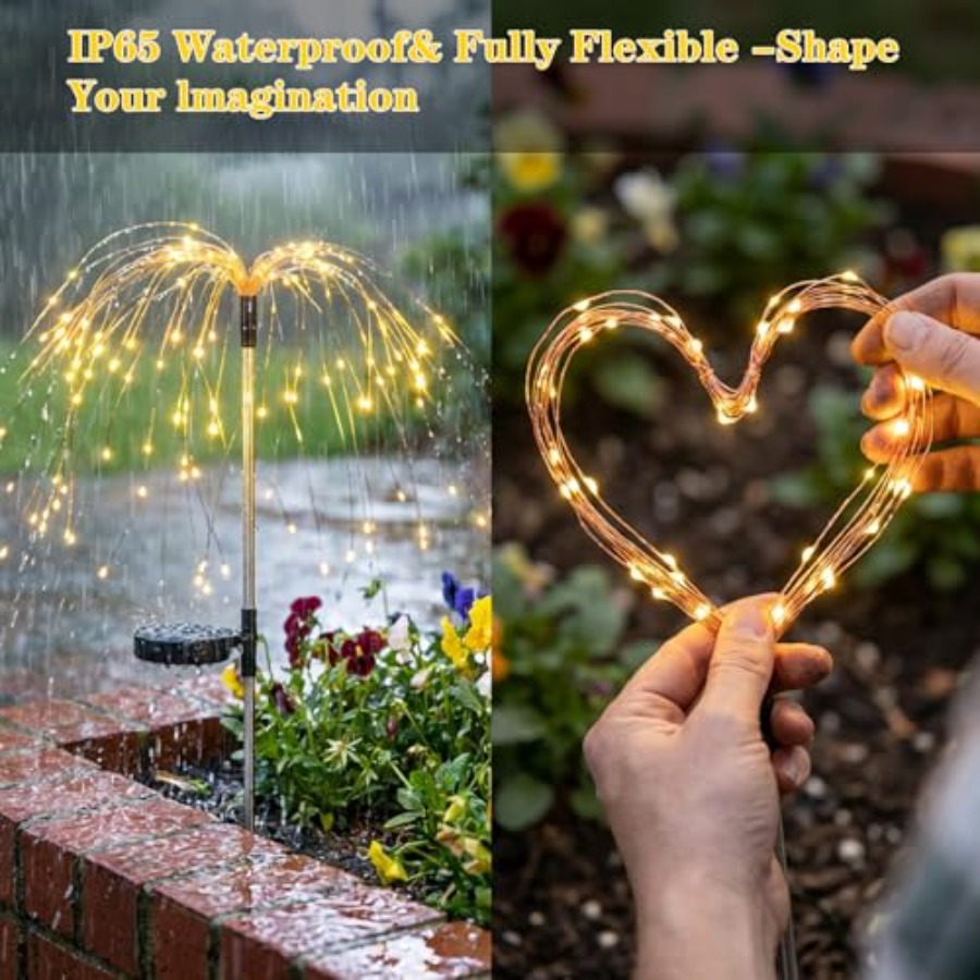 Solar Firework Lights Outdoor, - Outdoor Lighting Pole review and price