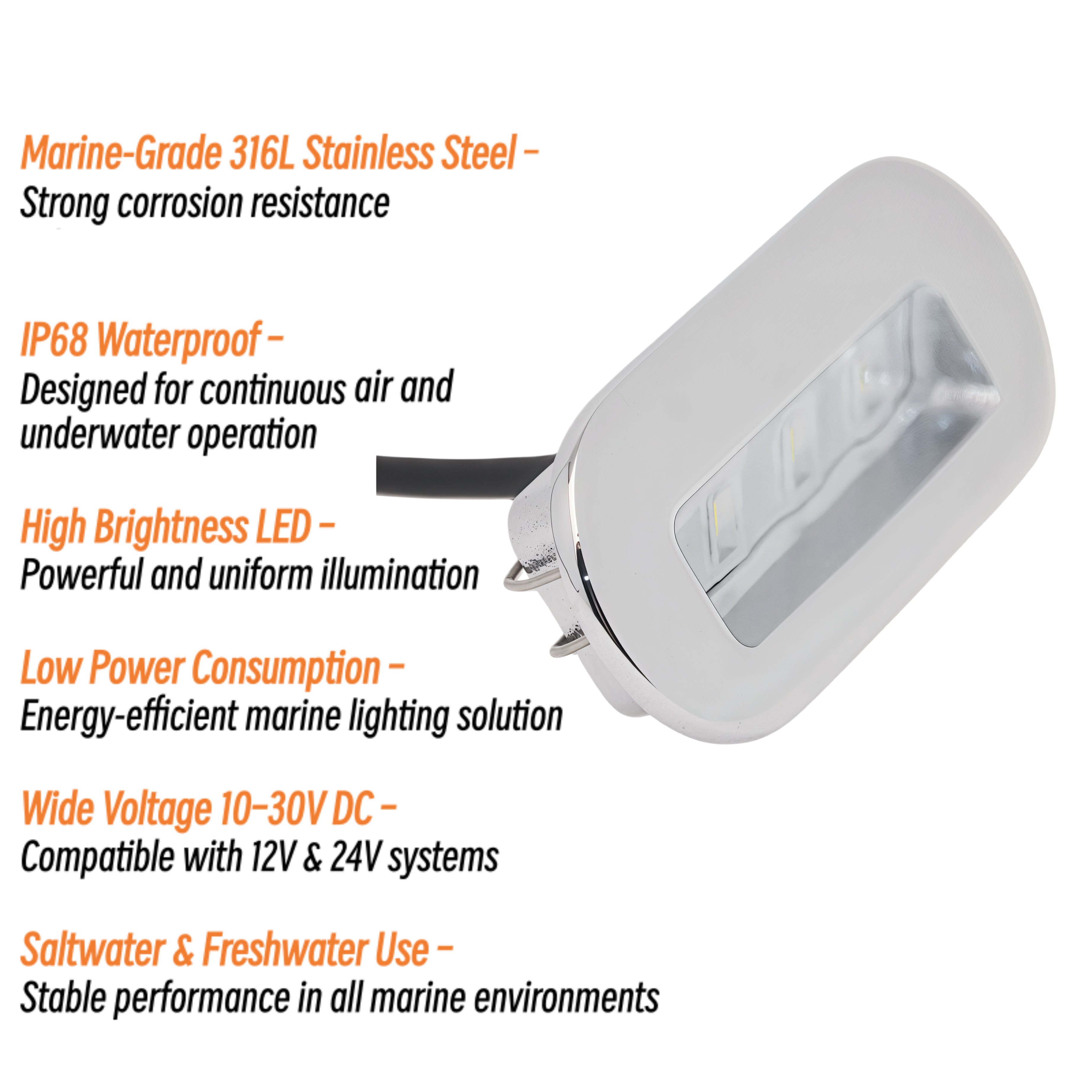 3W LED Courtesy Light 12V 24V  - Deck Step Light review and price